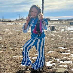 Spring Flowers Bell Bottom Outfit